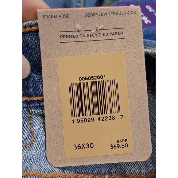 Men’s Essential Levi’s 505 Straight Fit Jeans Brand New With Tags 36X30 Stretch - Picture 8 of 9